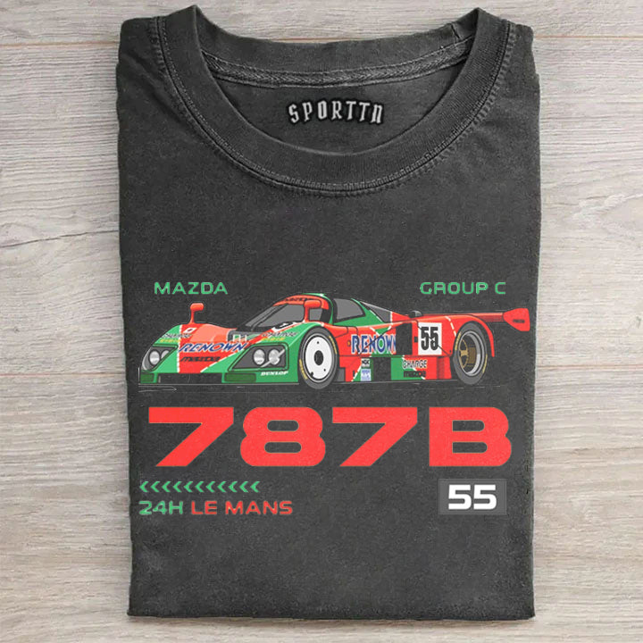 No.55 Le Mans Legend Vintage Washed Short Sleeve Tee