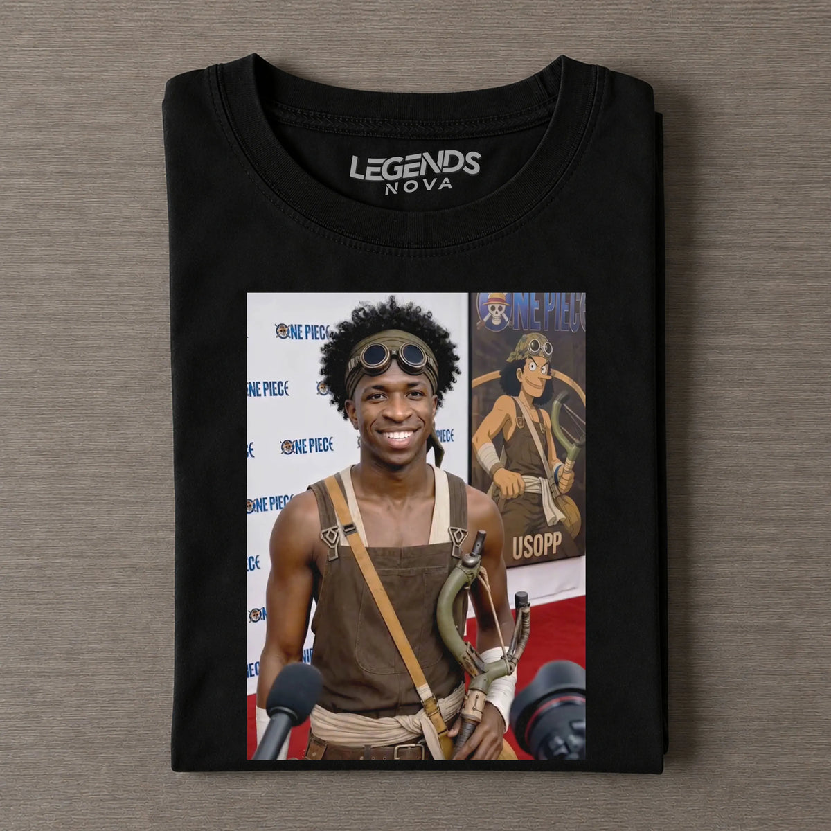 Vinicius Jr × Usopp One Piece Graphic Tee