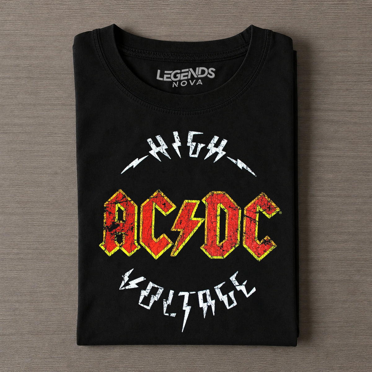 Funny ACDC Vintage Rock Band Tee