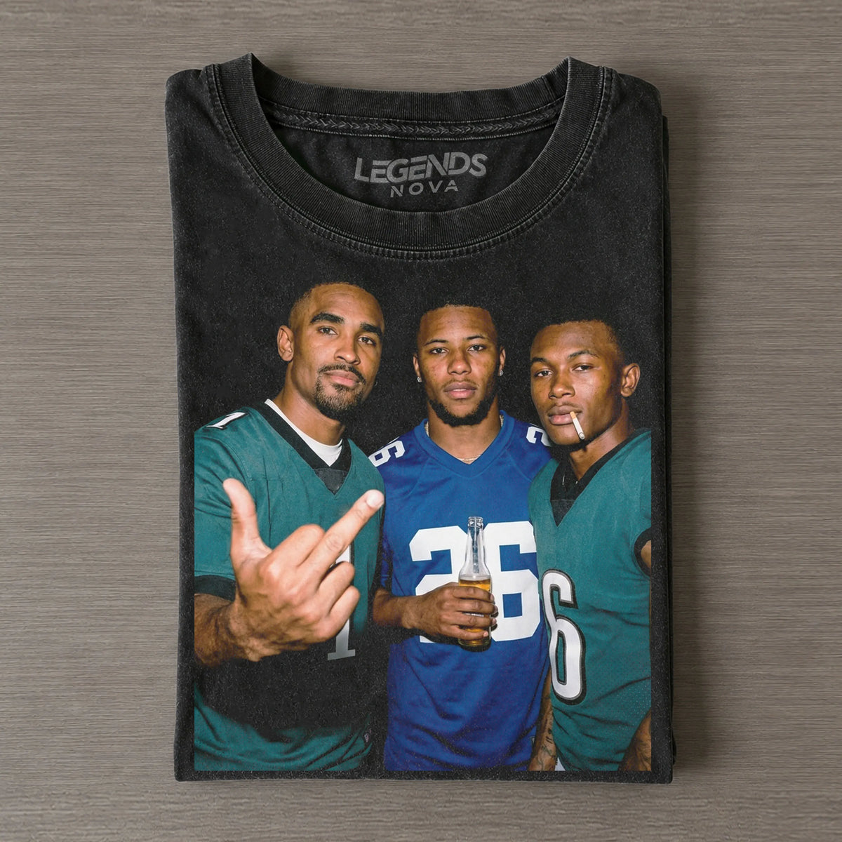 Jalen Hurts & Saquon Barkley & DeVonta Smith Football T-shirt