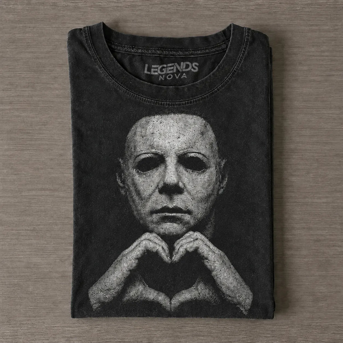 Halloween Michael Myers Heart Vintage Tee