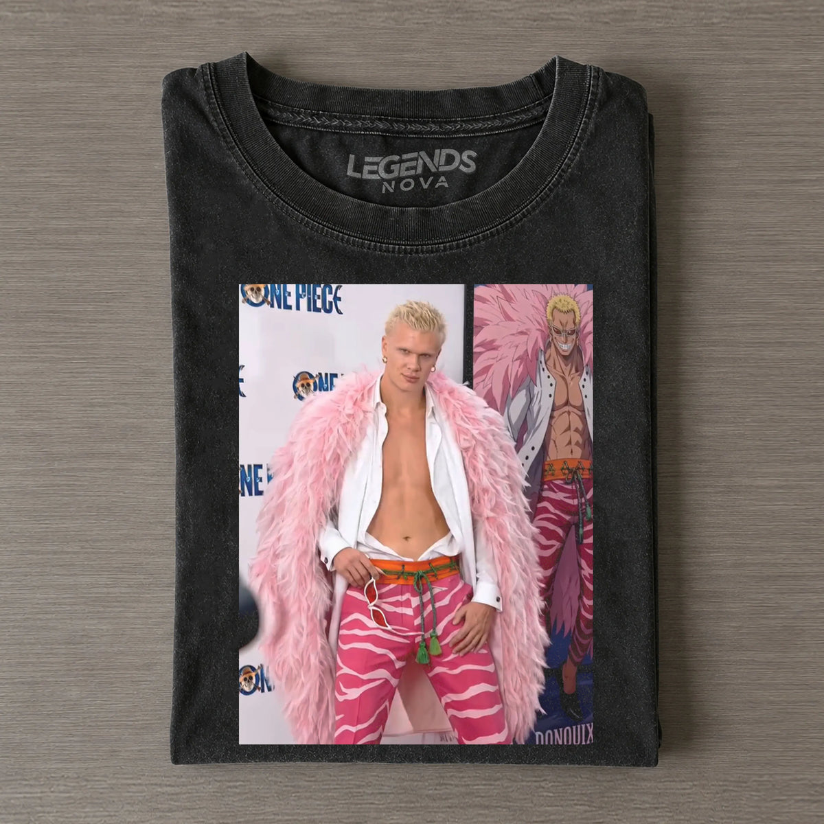 Haaland × Doflamingo One Piece Graphic Tee