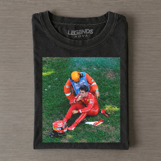 F1 Monza GP Charles Leclerc Crash Iconic Shot Funny T-shirt