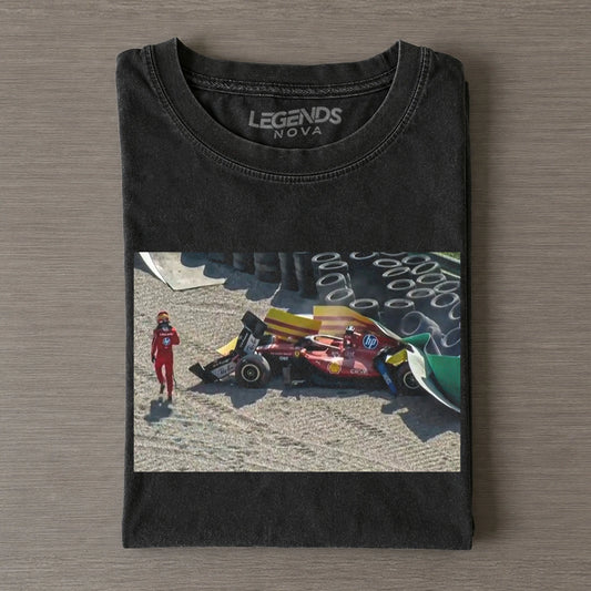 F1 Monza GP Charles Leclerc Crash Iconic Shot T-shirt