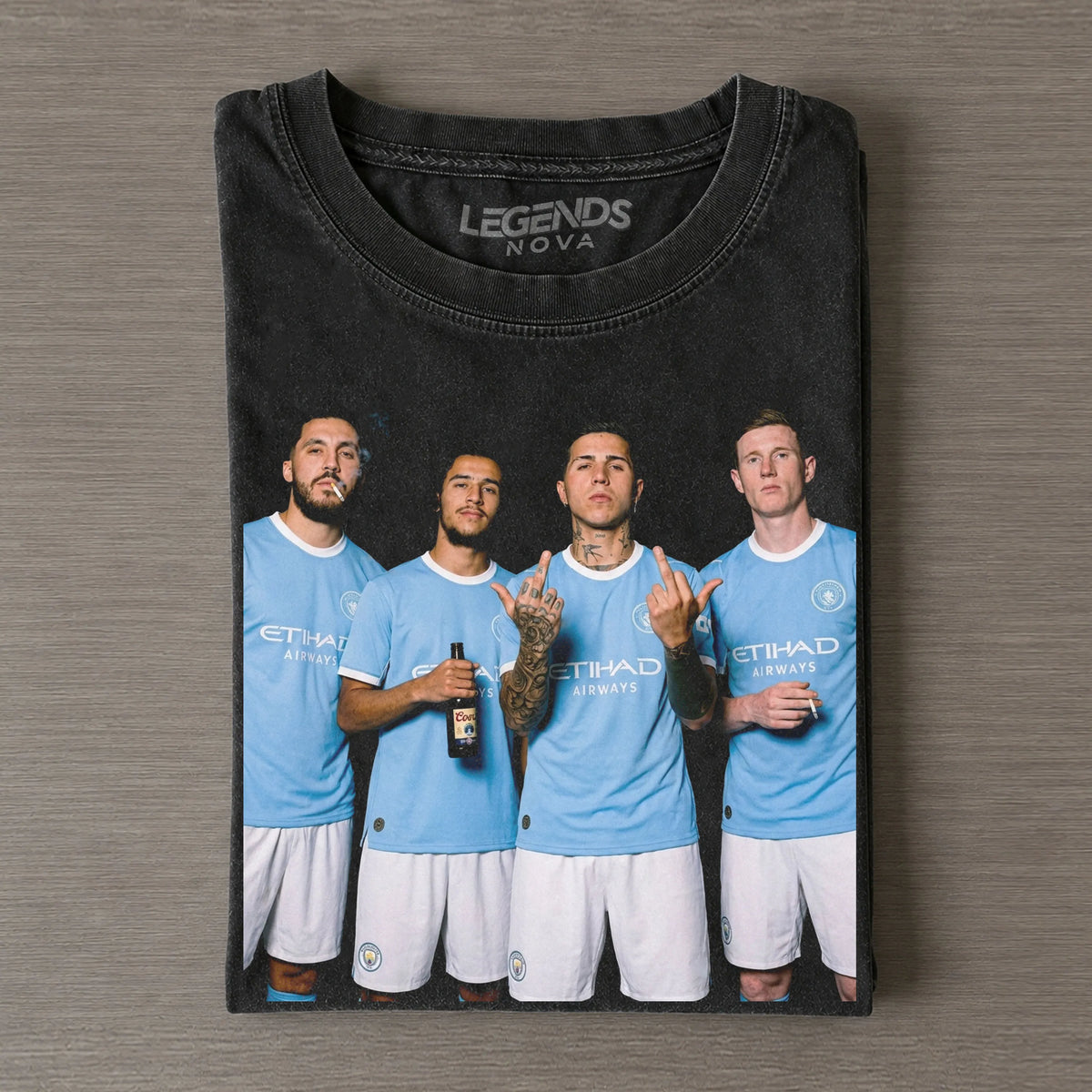 Sergio Agüero & Phil Foden & Enzo Fernández & Kevin De Bruyne Man City T-shirt