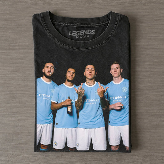 Sergio Agüero & Phil Foden & Enzo Fernández & Kevin De Bruyne Man City T-shirt