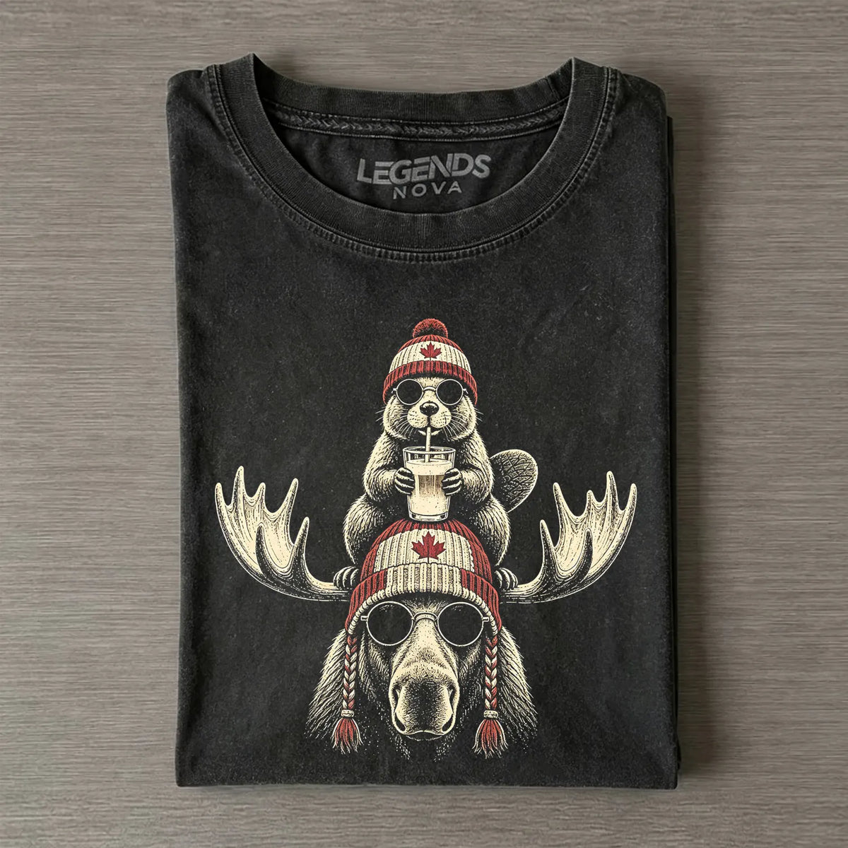 Canadian Beaver Moose Funny T-shirt