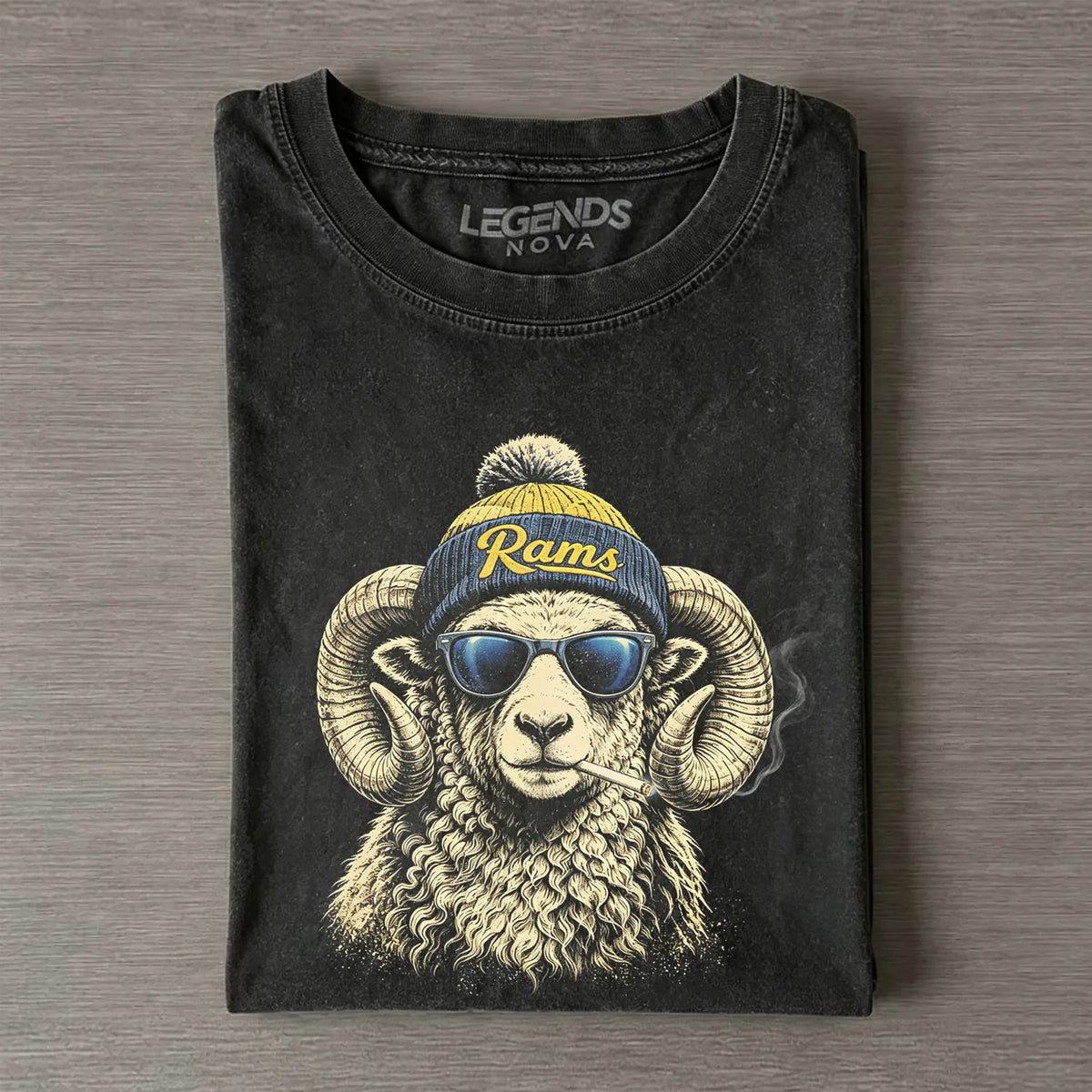 Rams Beanie Football T-shirt
