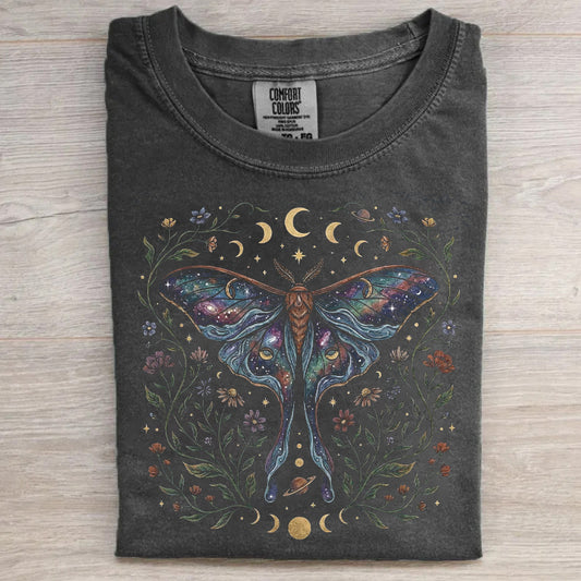 Luna Moth Floral Nature Lover T-shirt