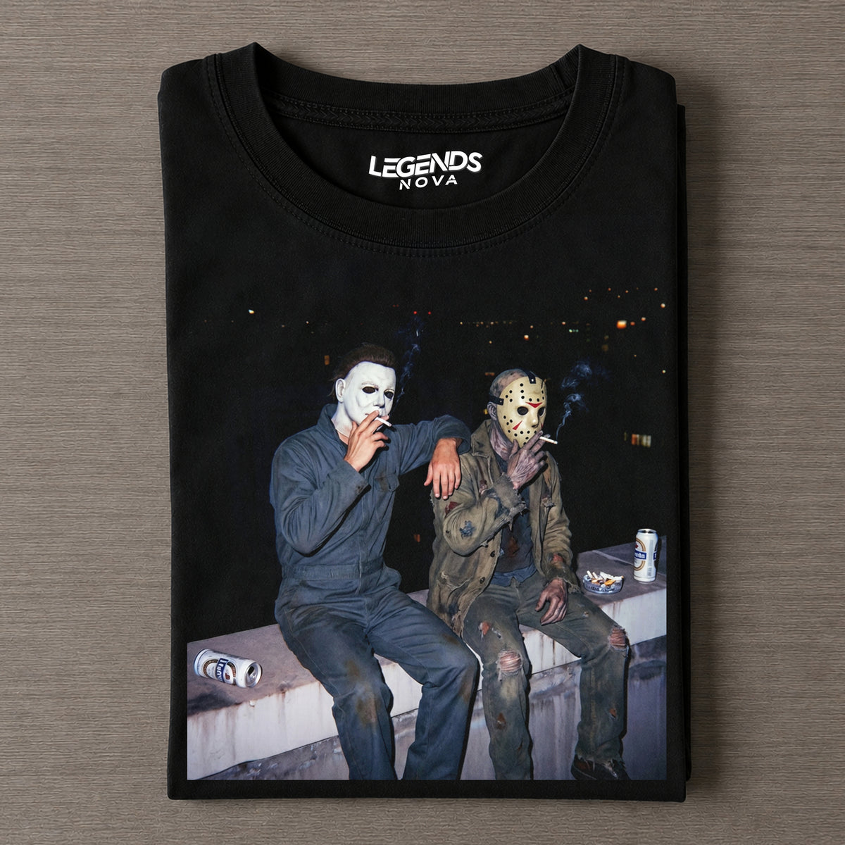 Vintage Halloween Michael Myers & Jason Voorhees Tee