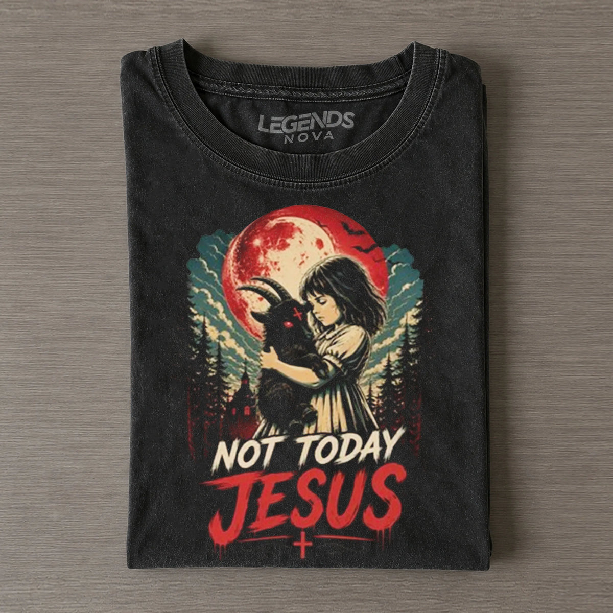 Funny Not Today Jesus Vintage T-shirt