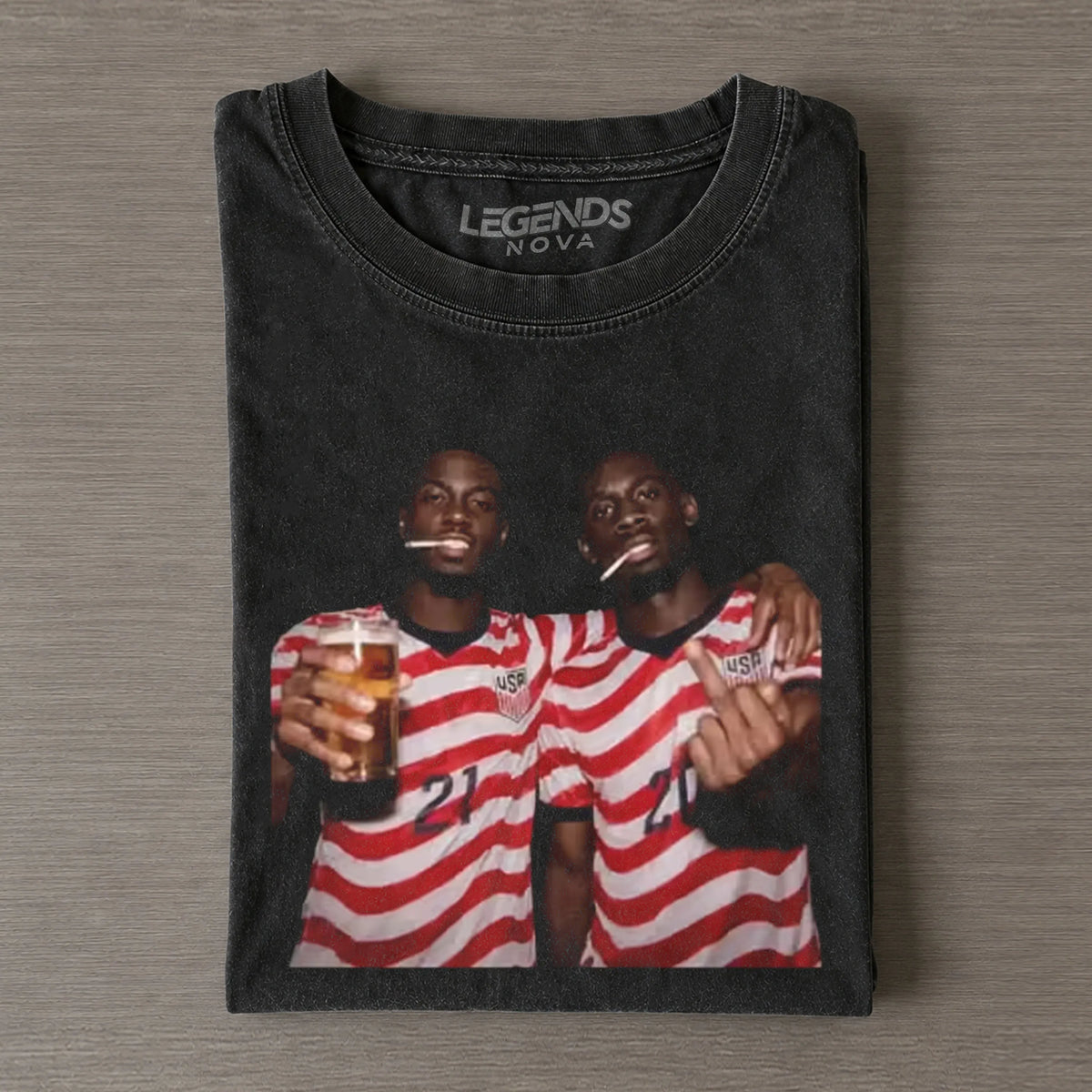 Timothy Weah & Folarin Balogun American Soccer Style Tee