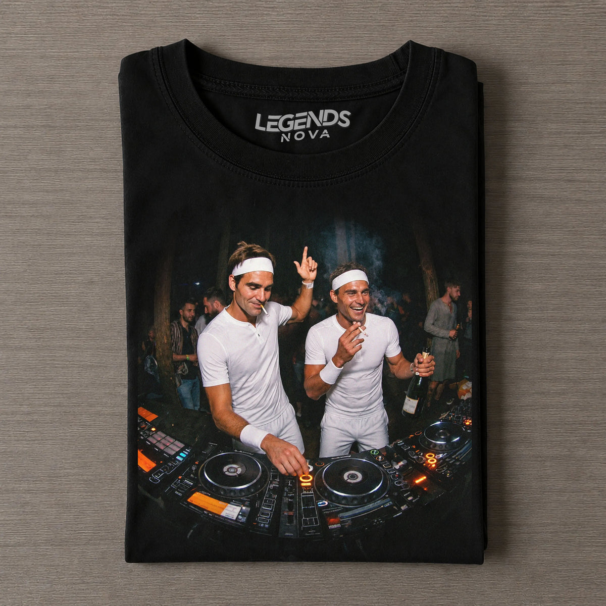 Roger Federer & Rafael Nadal Tennis legend graphic T-shirt