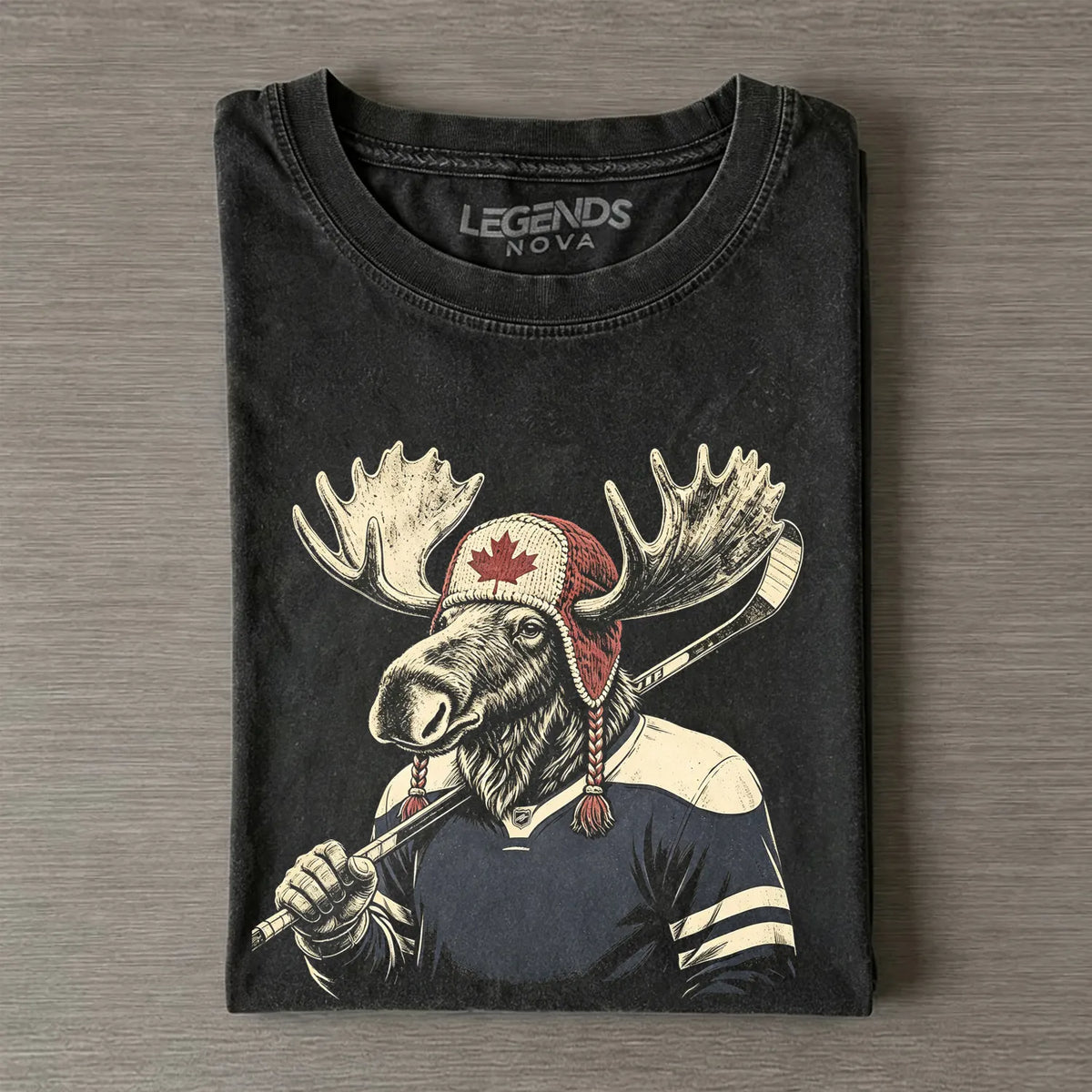 Moose Hockey Funny T-shirt
