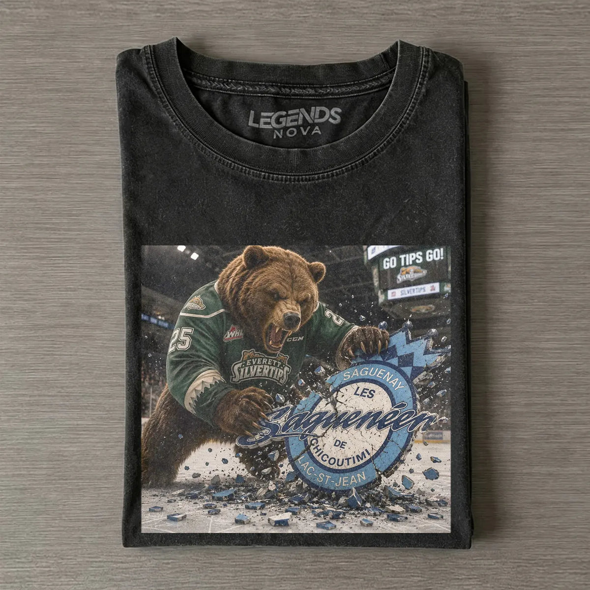 Bear Ice Hockey Funny T-shirt